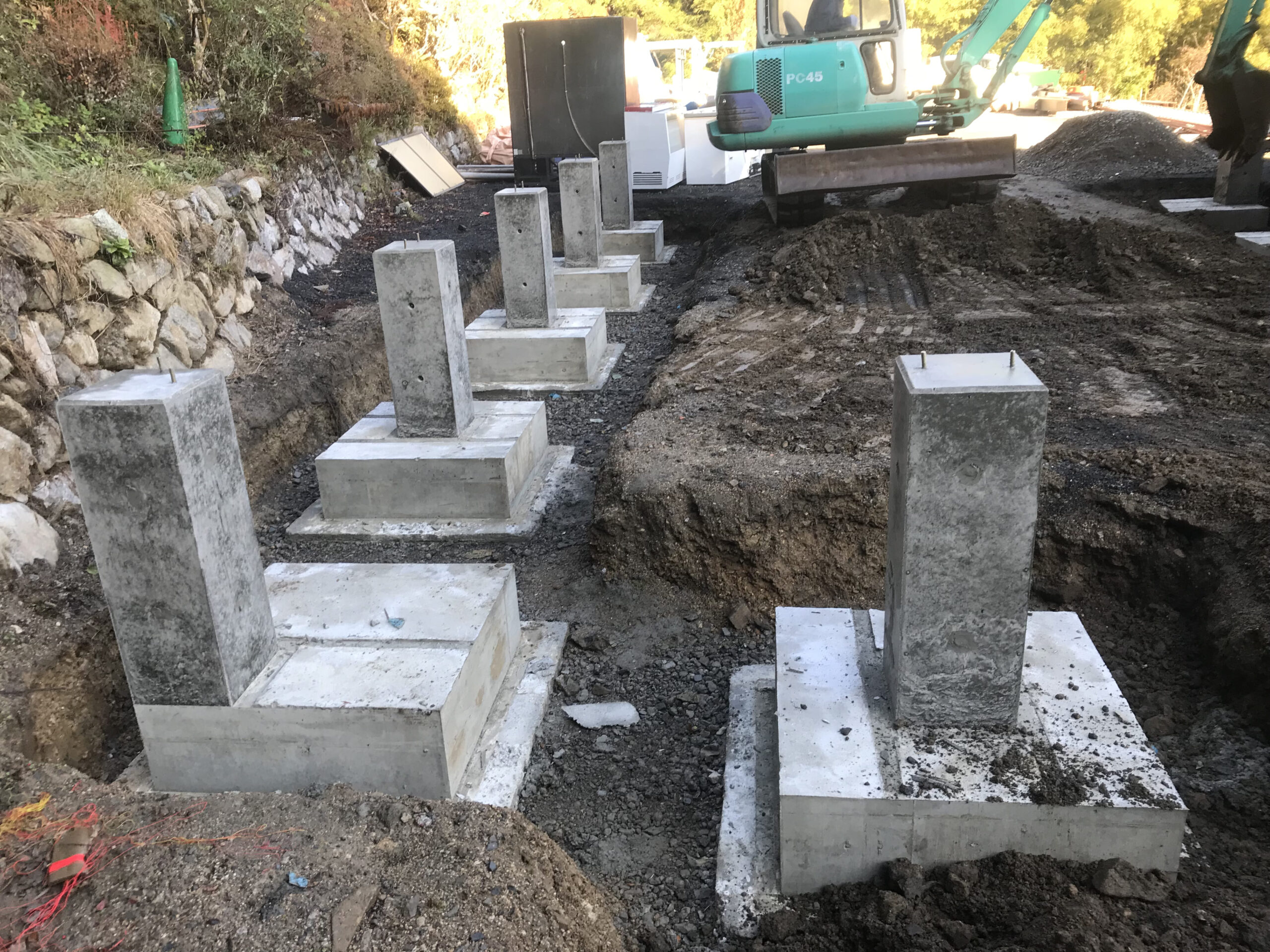 基礎工事　作業中