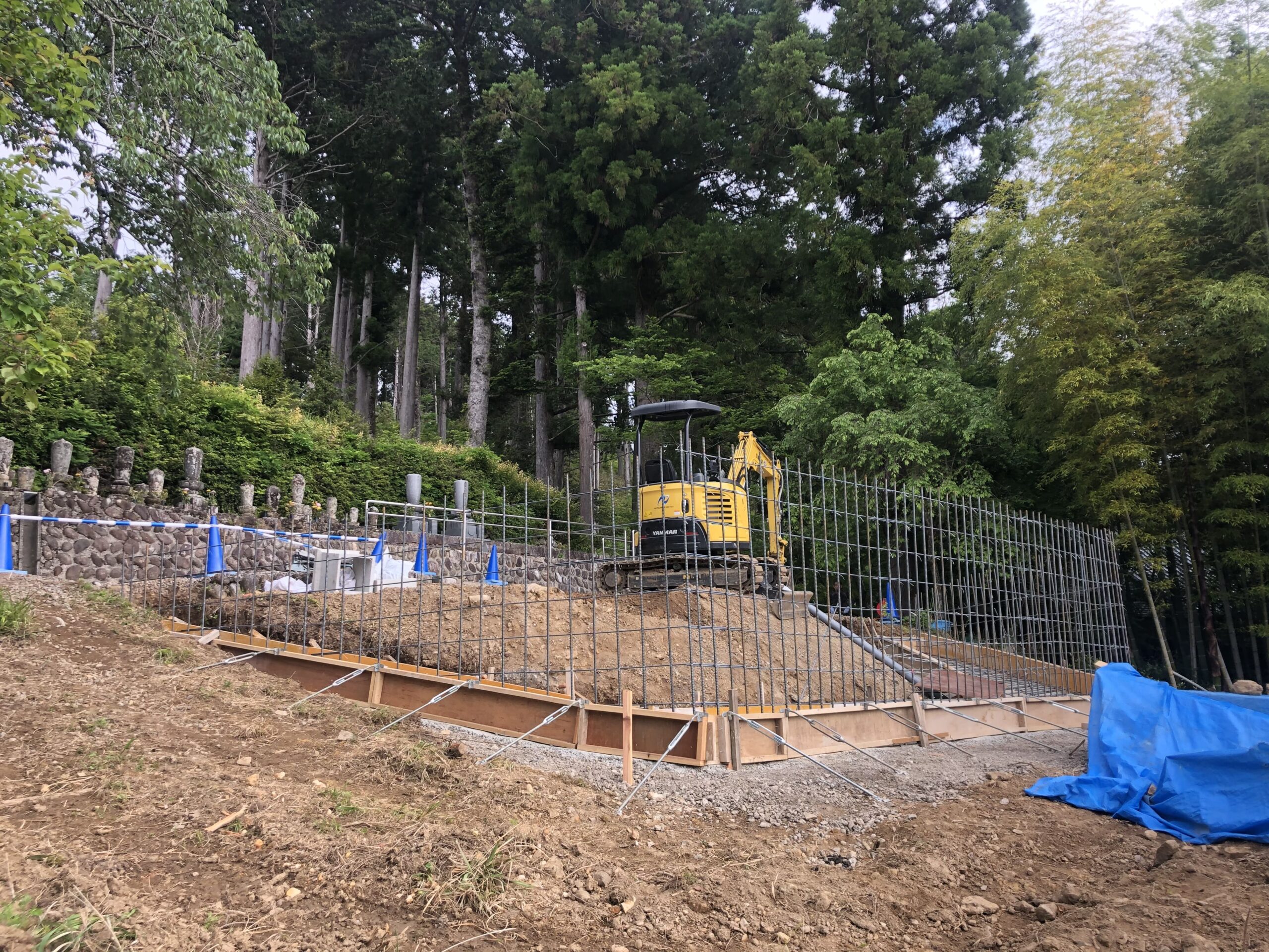 駐車場　作業中