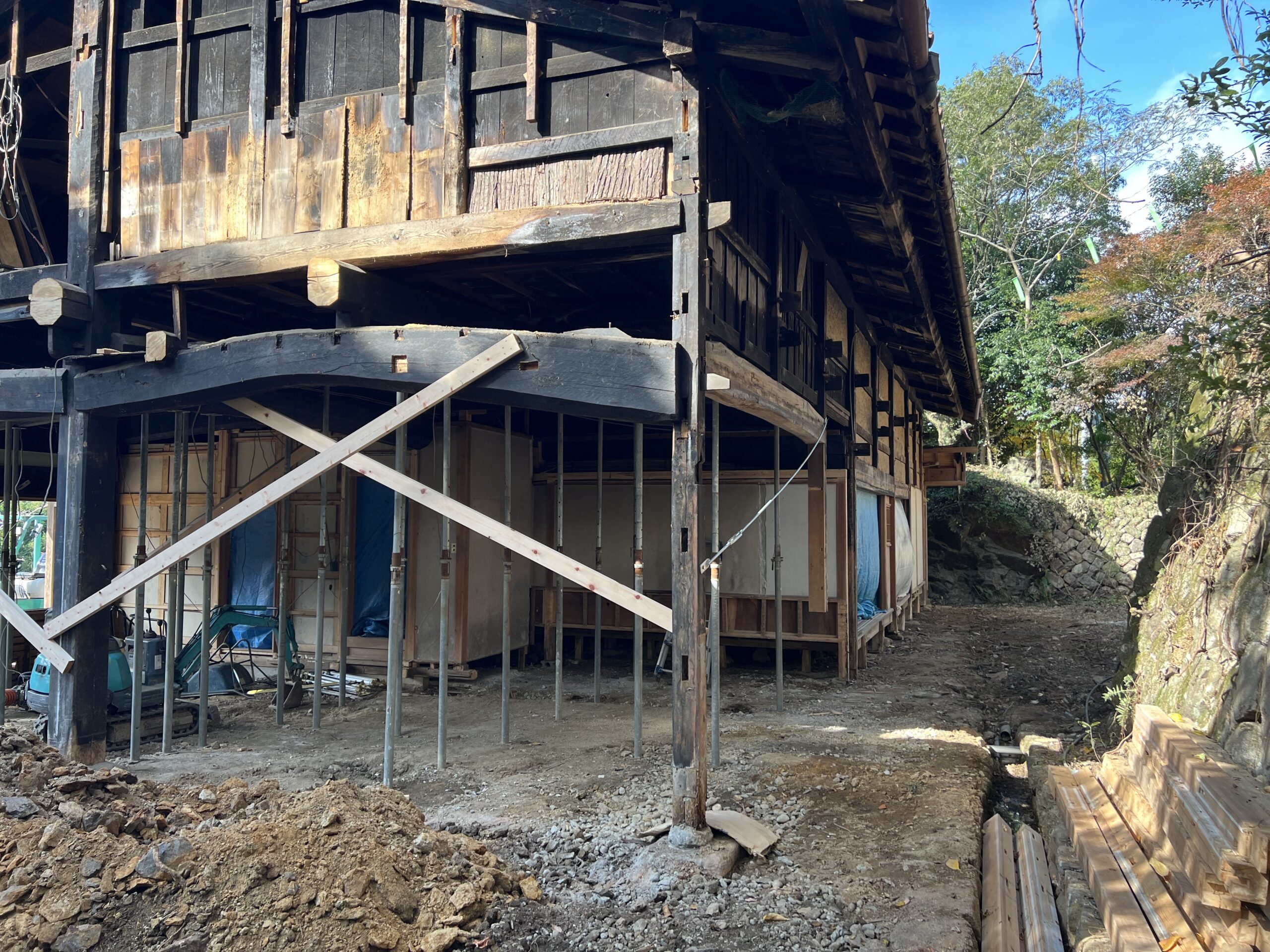 基礎工事　作業中