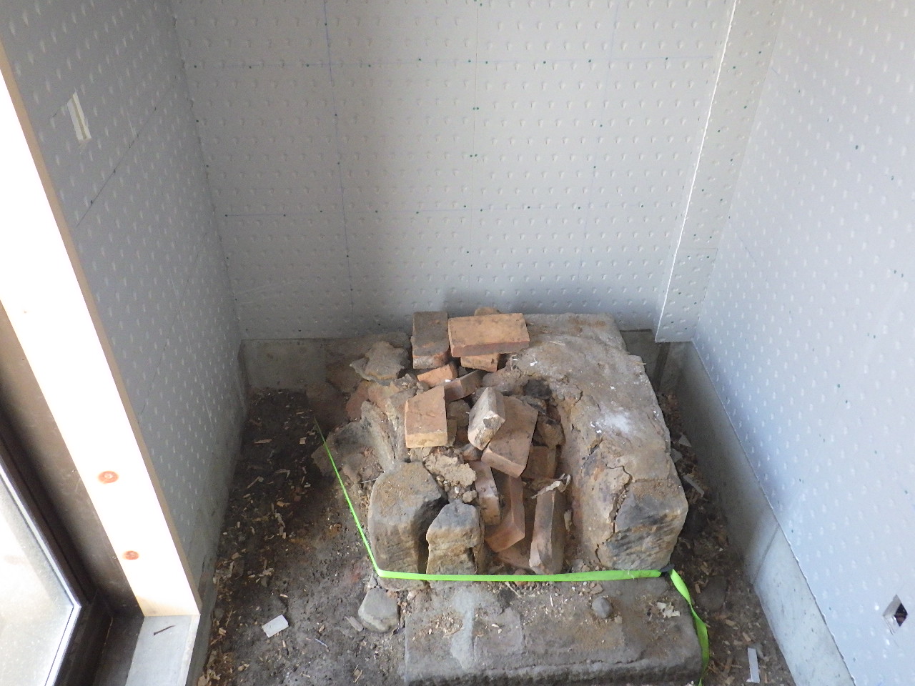 古民家　工事中　かまど